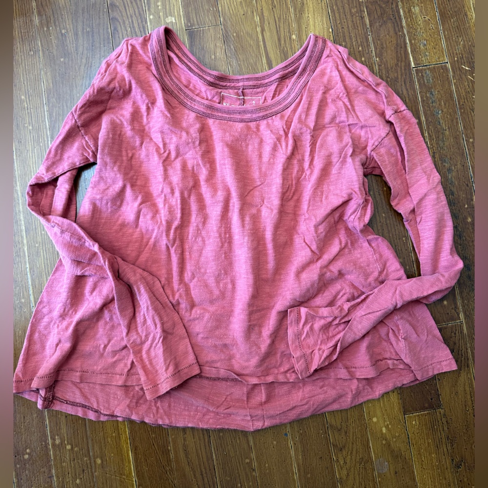 FREE PEOPLE Women's Orange Long Sleeve Top